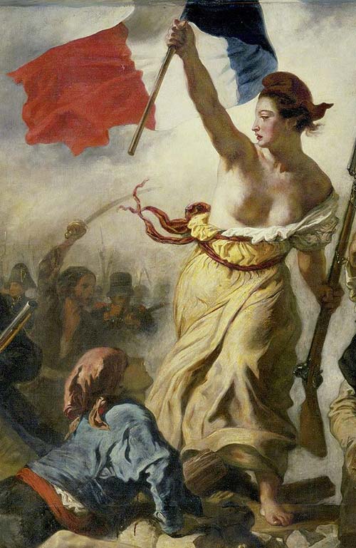 Particolare Delacroix La Libertà Che Guida Il Popolo