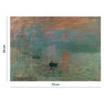 Puzzle completo Impressione, levar del sole di Claude Monet con dimensioni 70 × 50 cm