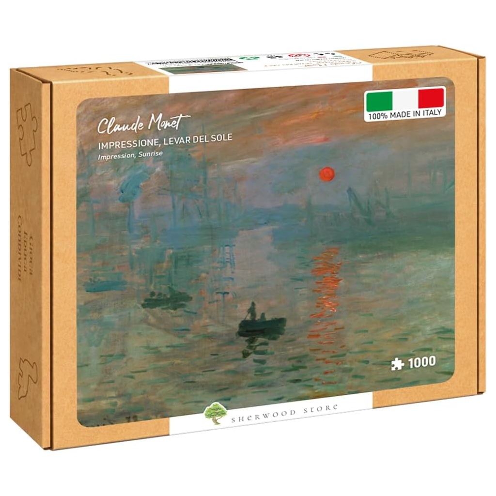 Scatola Sherwood Store del puzzle Impressione, levar del sole di Claude Monet da 1000 pezzi