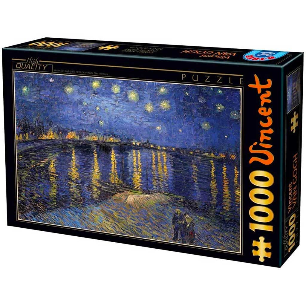 Puzzle Notte Stellata Sul Rodano Van Gogh 1000 Pezzi Dtoys