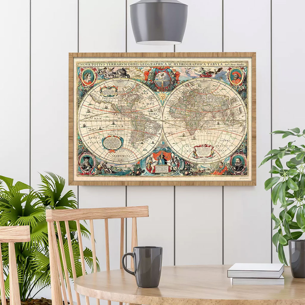 Puzzle World Map 1000 Pezzi Hondius