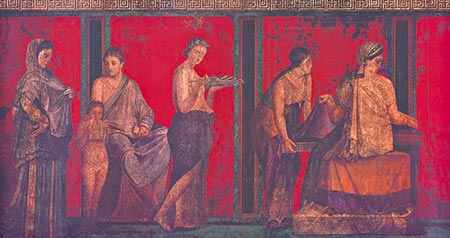 Villa Dei Misteri Fanciulla Offerente Pompei